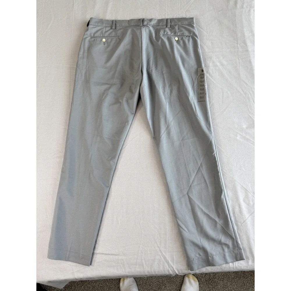 Polo Ralph Lauren Pants Mens 40x32 Gray‎ Slim Fit Marine Grey Chino Dress New